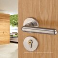 SL09 Security Brushed Matte Chrome Modern Mortise Double Sided Main Door Lock Door Lever Handle Set